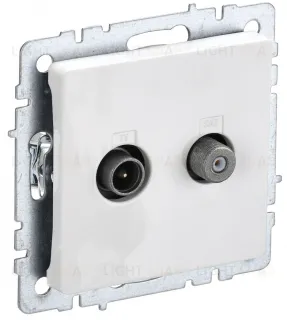 Розетка TV-SAT оконечная IEK Brite, белый BR-AF20-O-K01 BR-AF20-O-K01