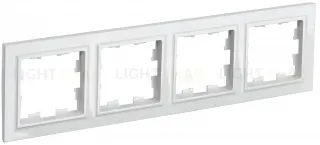 Рамка четверная IEK Brite белый BR-M42-K01 BR-M42-K01