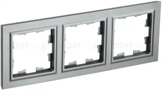 Рамка тройная IEK Brite сталь BR-M32-K46 BR-M32-K46