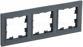 Рамка тройная IEK Brite графит BR-M32-K53 BR-M32-K53