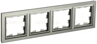 Рамка четверная IEK Brite шампань BR-M42-K37 BR-M42-K37