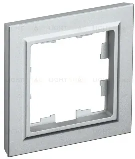 Рамка одинарная IEK Brite алюминий BR-M12-K47 BR-M12-K47