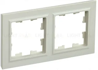 Рамка двойная IEK Brite бежевый BR-M22-K10 BR-M22-K10
