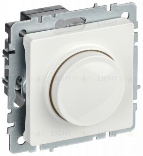 Светорегулятор поворотно-нажимной 600Вт IEK Brite белый BR-D20-0600-K01 BR-D20-0600-K01