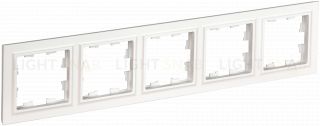 Рамка пятерная IEK Brite белый BR-M52-K01 BR-M52-K01