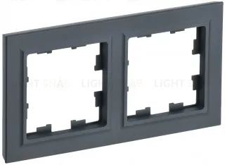 Рамка двойная IEK Brite графит BR-M22-K53 BR-M22-K53
