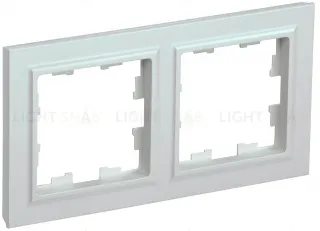 Рамка двойная IEK Brite жемчужный BR-M22-K36 BR-M22-K36