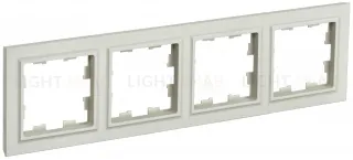 Рамка четверная IEK Brite бежевый BR-M42-K10 BR-M42-K10