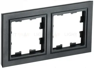 Рамка двойная IEK Brite черный BR-M22-K02 BR-M22-K02