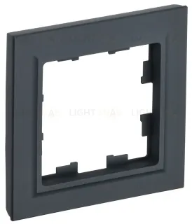 Рамка одинарная IEK Brite графит BR-M12-K53 BR-M12-K53