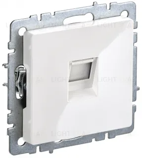 Розетка компьютерная одинарная 5е кат., IEK Brite, 10A/250В, белый BR-K10-1-K01 BR-K10-1-K01