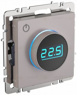 Термостат электронный с датчиком 2,4 м для теплых полов 16А, 3500Вт IEK Brite жемчужный BR-RT11-K36 BR-RT11-K36