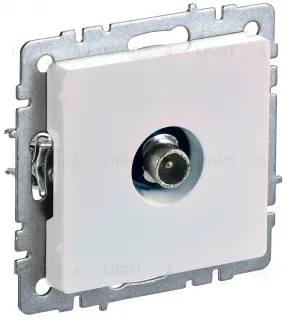 Розетка TV проходная IEK Brite, жемчужный BR-A10-P-K36 BR-A10-P-K36