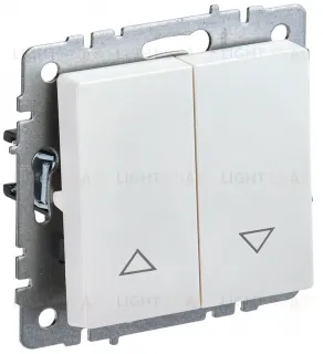 Выключатель двухклавишный самовозвратный управления жалюзи IEK Brite, жемчужный BR-V15-0-10-K36 BR-V15-0-10-K36