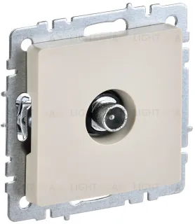 Розетка TV проходная IEK Brite, бежевый BR-A10-P-K10 BR-A10-P-K10