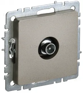 Розетка TV проходная IEK Brite, шампань BR-A10-P-K37 BR-A10-P-K37