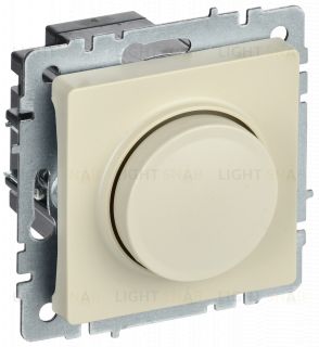 Светорегулятор поворотно-нажимной 600Вт IEK Brite бежевый BR-D20-0600-K10 BR-D20-0600-K10