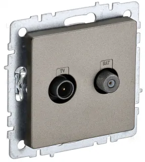 Розетка TV-SAT оконечная IEK Brite, шампань BR-AF20-O-K37 BR-AF20-O-K37