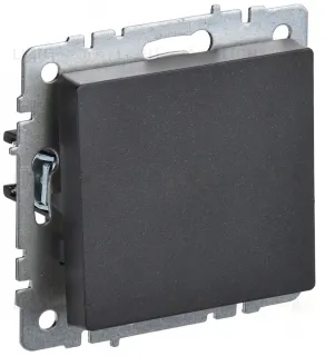 Выключатель одноклавишный IEK Brite, 10A/250В, черный BR-V10-0-10-K02 BR-V10-0-10-K02