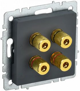 Акустическая розетка IEK Brite, графит BR-S40-K53 BR-S40-K53