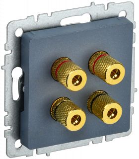 Акустическая розетка IEK Brite, маренго BR-S40-K35 BR-S40-K35