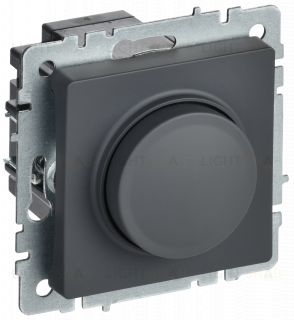 Светорегулятор поворотно-нажимной 600Вт IEK Brite графит BR-D20-0600-K53 BR-D20-0600-K53