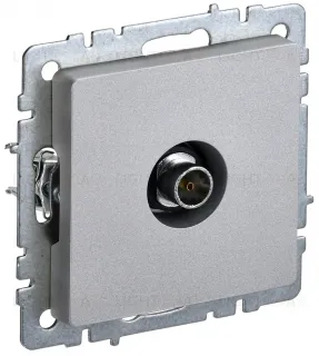 Розетка TV оконечная IEK Brite, алюминий BR-A10-O-K47 BR-A10-O-K47