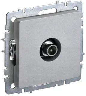 Розетка TV проходная IEK Brite, алюминий BR-A10-P-K47 BR-A10-P-K47