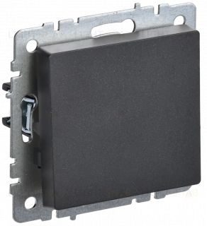Выключатель одноклавишный проходной IEK Brite, 10A/250В, черный BR-V12-0-10-K02 BR-V12-0-10-K02