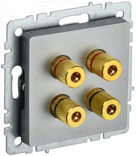Акустическая розетка IEK Brite, сталь BR-S40-K46 BR-S40-K46