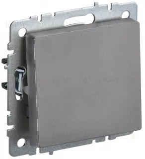 Выключатель одноклавишный IEK Brite, 10A/250В, сталь BR-V10-0-10-K46 BR-V10-0-10-K46