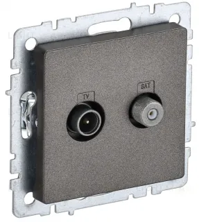 Розетка TV-SAT оконечная IEK Brite, темная бронза BR-AF20-O-K45 BR-AF20-O-K45