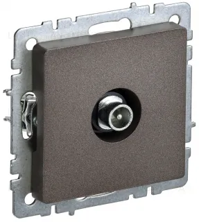Розетка TV проходная IEK Brite, темная бронза BR-A10-P-K45 BR-A10-P-K45