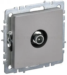 Розетка TV проходная IEK Brite, сталь BR-A10-P-K46 BR-A10-P-K46