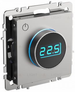 Термостат электронный с датчиком 2,4 м для теплых полов 16А, 3500Вт IEK Brite сталь BR-RT11-K46 BR-RT11-K46