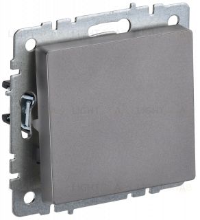 Выключатель 1-клавишный перекрестный 10А IEK Brite сталь BR-V13-0-10-K46 BR-V13-0-10-K46