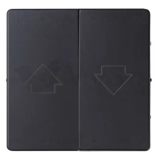 Управление жалюзи кнопочный 10А/250В, 2,5А Simon 82 Concept, черный матовый 75331-39+8200028-098 75331-39 + 8200028-098