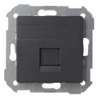 Розетка компьютерная одинарная RJ45 5cat. Simon 82 Concept, черный матовый 8200005-098 8200005-098