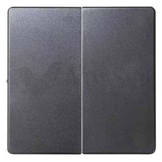 Двухклавишный выключатель кнопочный 10А/250В Simon 82 Concept, титан матовый 75396-39+8200026-096 75396-39 + 8200026-096