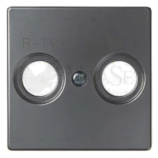 Телевизионная розетка R-TV + SAT проходная Simon 82 Concept, титан матовый 75467-69+8200097-096 75467-69 + 8200097-096