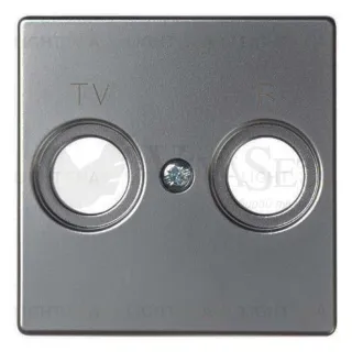 Телевизионная розетка R-TV единственная Simon 82 Concept, титан матовый 75486-39+8200053-096 75486-39 + 8200053-096