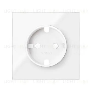 Розетка с заземлением со шторками Simon 100 16А/250В безвинтовой зажим, белый глянец 10000432-039+10000041-130 10000432-039 + 10000041-130