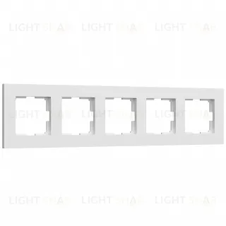 Рамка пятерная Werkel Slab белый матовый a067786 a067786
