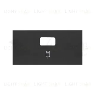 Розетка USB 2.0 тип А одинарная для передачи данных Simon 100, винтовой зажим, черный матовый 10000561-039+10001091-238 10000561-039 + 10001091-238