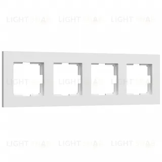 Рамка четверная Werkel Slab белый матовый a062797 a062797