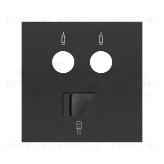 Розетка R-TV+SAT проходная и интернет RJ45 Cat. 6 Simon 100, черный матовый 10000471-039+10000072-238 10000471-039 + 10000072-238