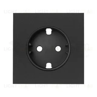 Розетка с заземлением со шторками Simon 100 16А/250В безвинтовой зажим, черный матовый 10000432-039+10000041-238 10000432-039 + 10000041-238