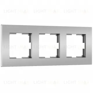 Рамка тройная Werkel Slab серебро матовый a062815 a062815