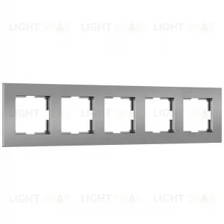 Рамка пятерная Werkel Slab серебро матовый a067789 a067789