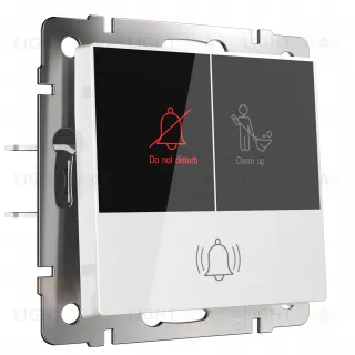 Кнопка звонка с индикацией для отелей Werkel 10А/250В, белый a054308 a054308